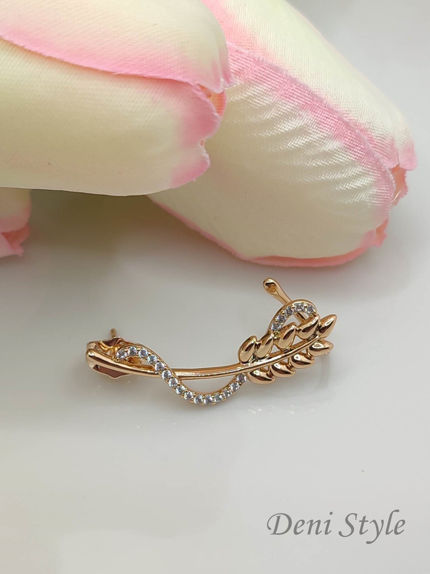 2376/ Grai fülgyűrű-fülbevaló