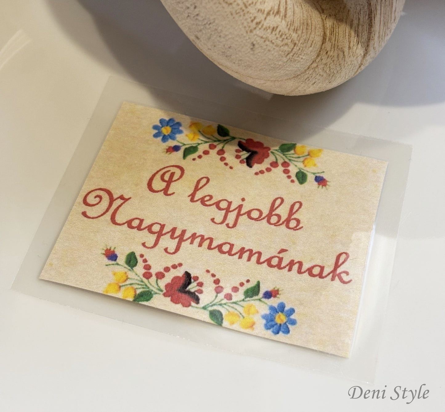 245/ laminált ajándékkísérő kártya