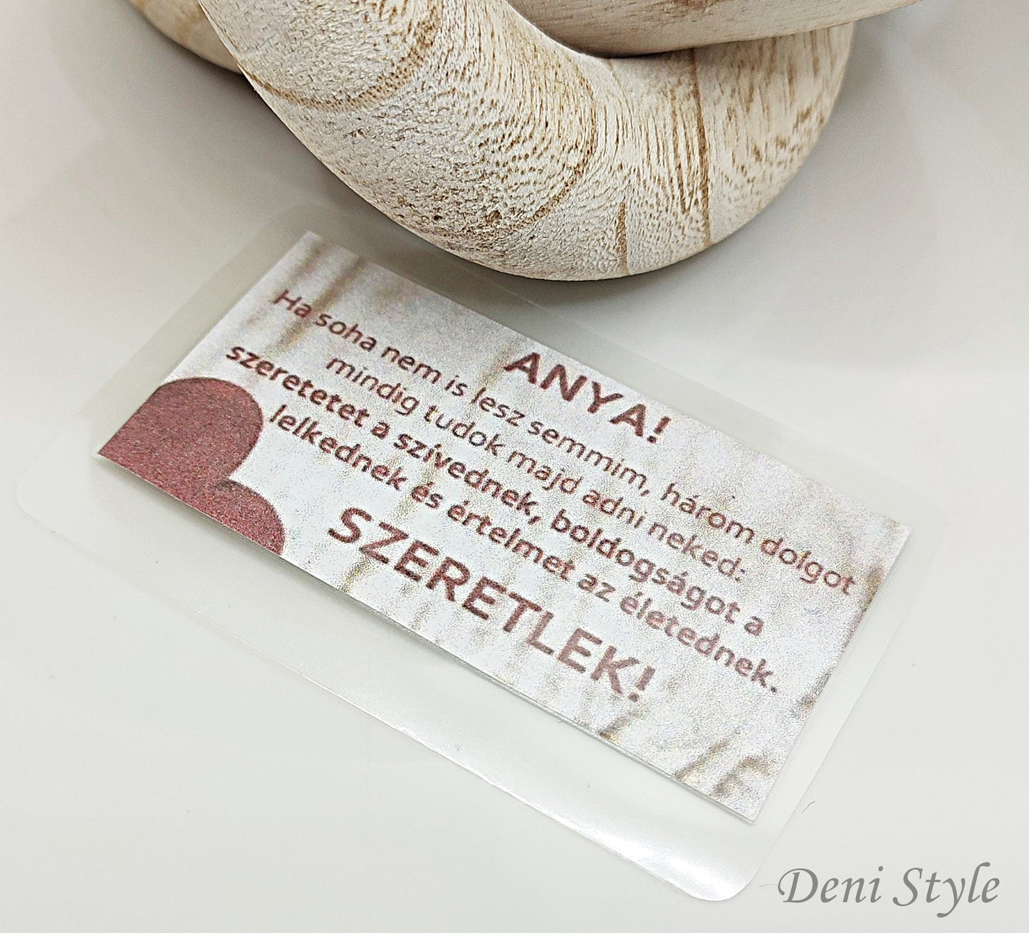 306/ laminált ajándékkísérő kártya