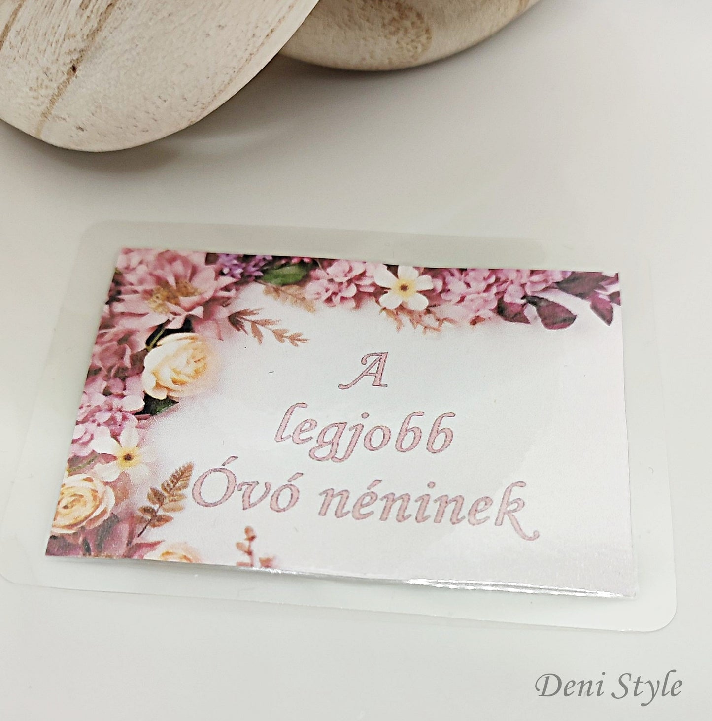 342/ laminált ajándékkísérő kártya