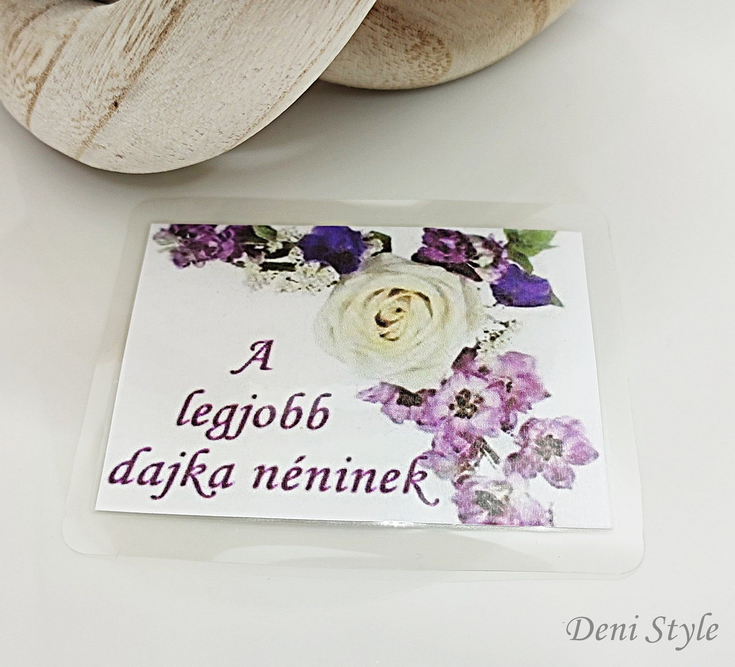 343/ laminált ajándékkísérő kártya