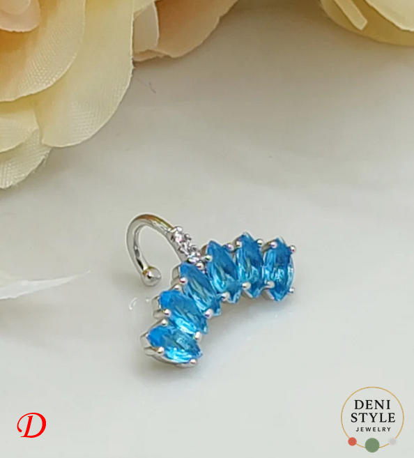 3597/ Aqua fülbevaló-fülgyűrű