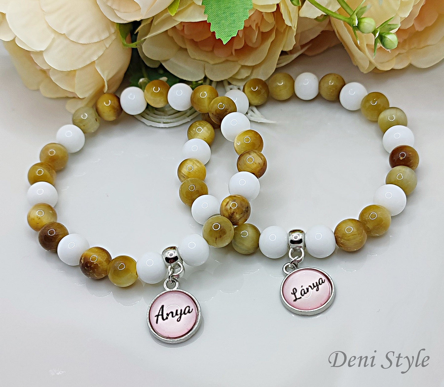 Á 255 / anya-lánya ásványkarkötő pár