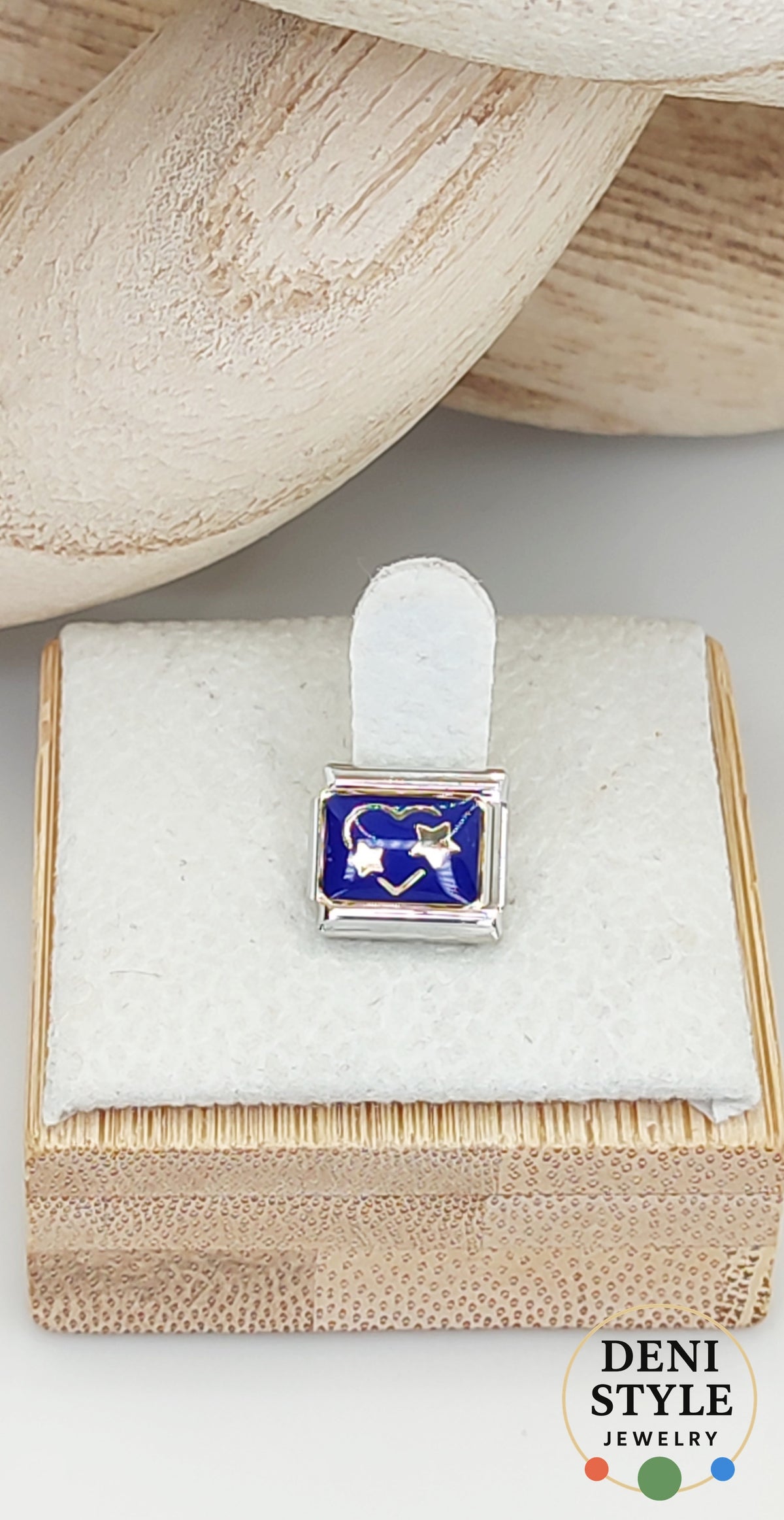 IC 29 / Kék csillagos szív Italian Charm