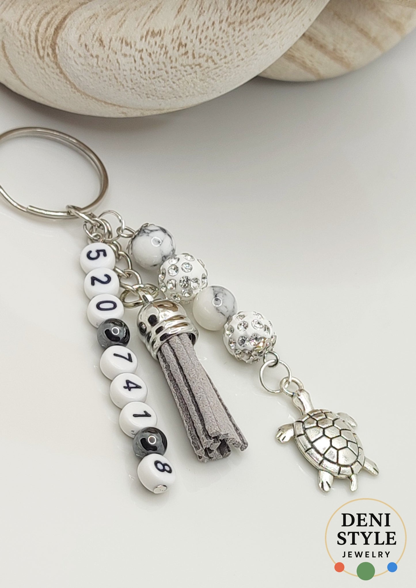 K 124/ kulcstartó-táskadísz/ Grabovoj-számok