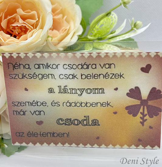 205/ Laminált ajándékkísérő kártya
