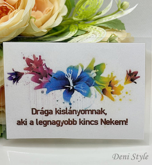 207/  Laminált ajándékkísérő kártya
