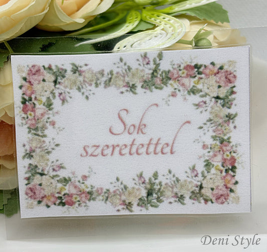 208/ Laminált ajándékkísérő kártya