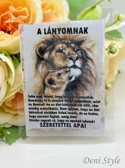 210/  Laminált ajándékkísérő kártya