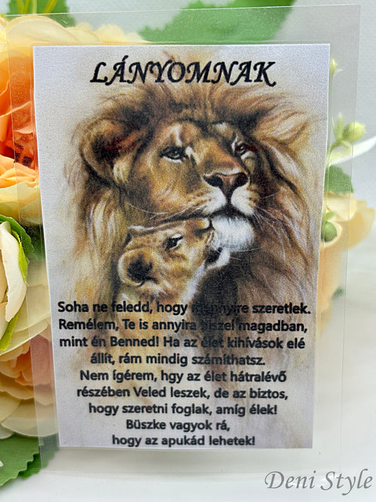 216/ Laminált ajándékkísérő kártya