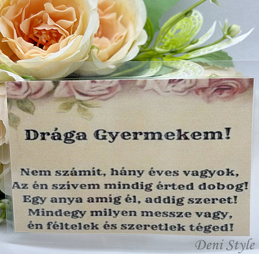 217/ Laminált ajándékkísérő kártya