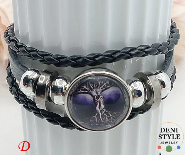 2825/ bőr divatkarkötő