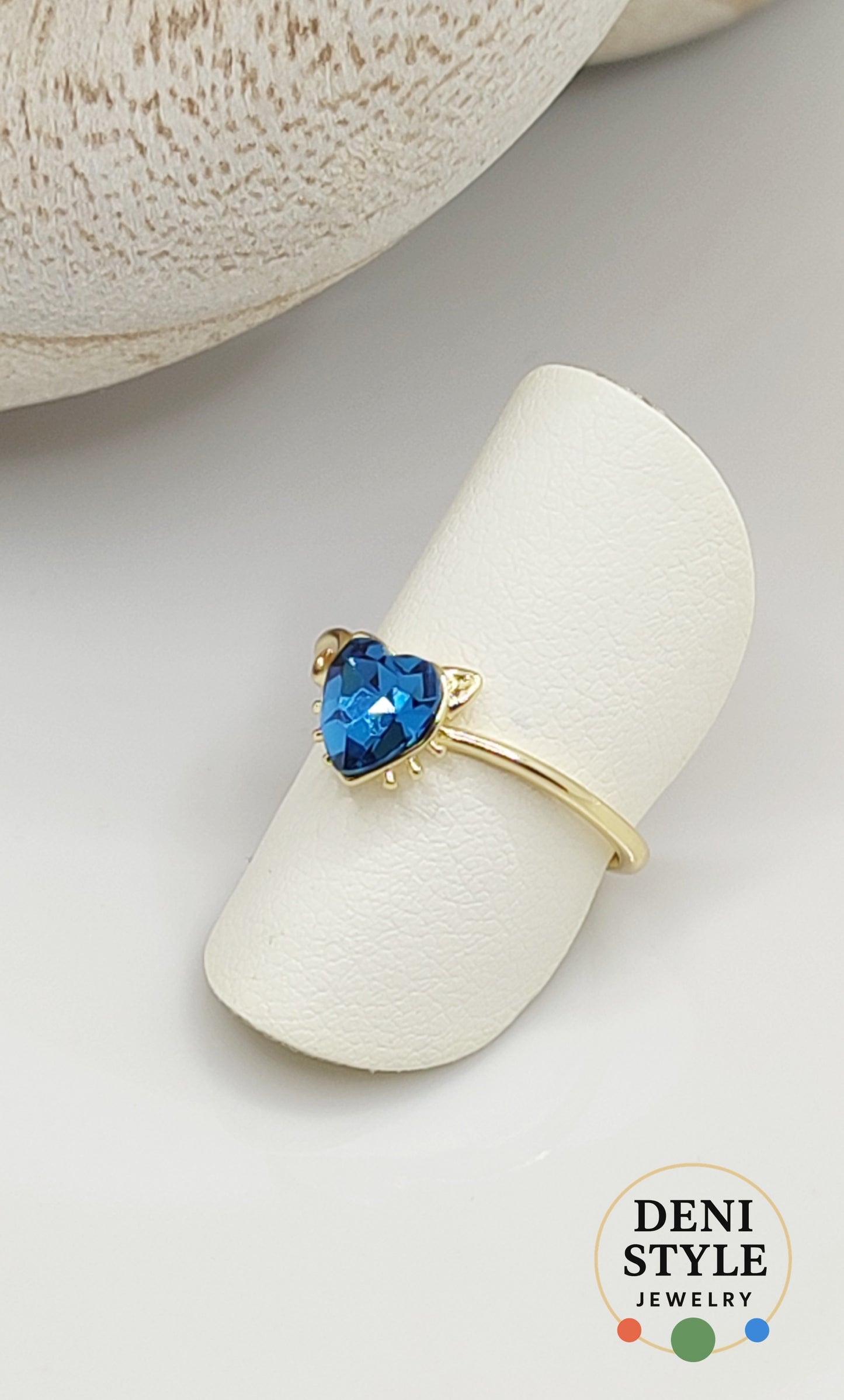 5433/ Azura gyűrű minőségi kristályokkal