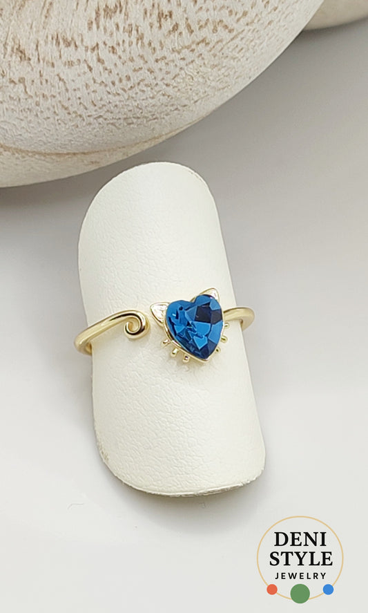 5433/ Azura gyűrű minőségi kristályokkal