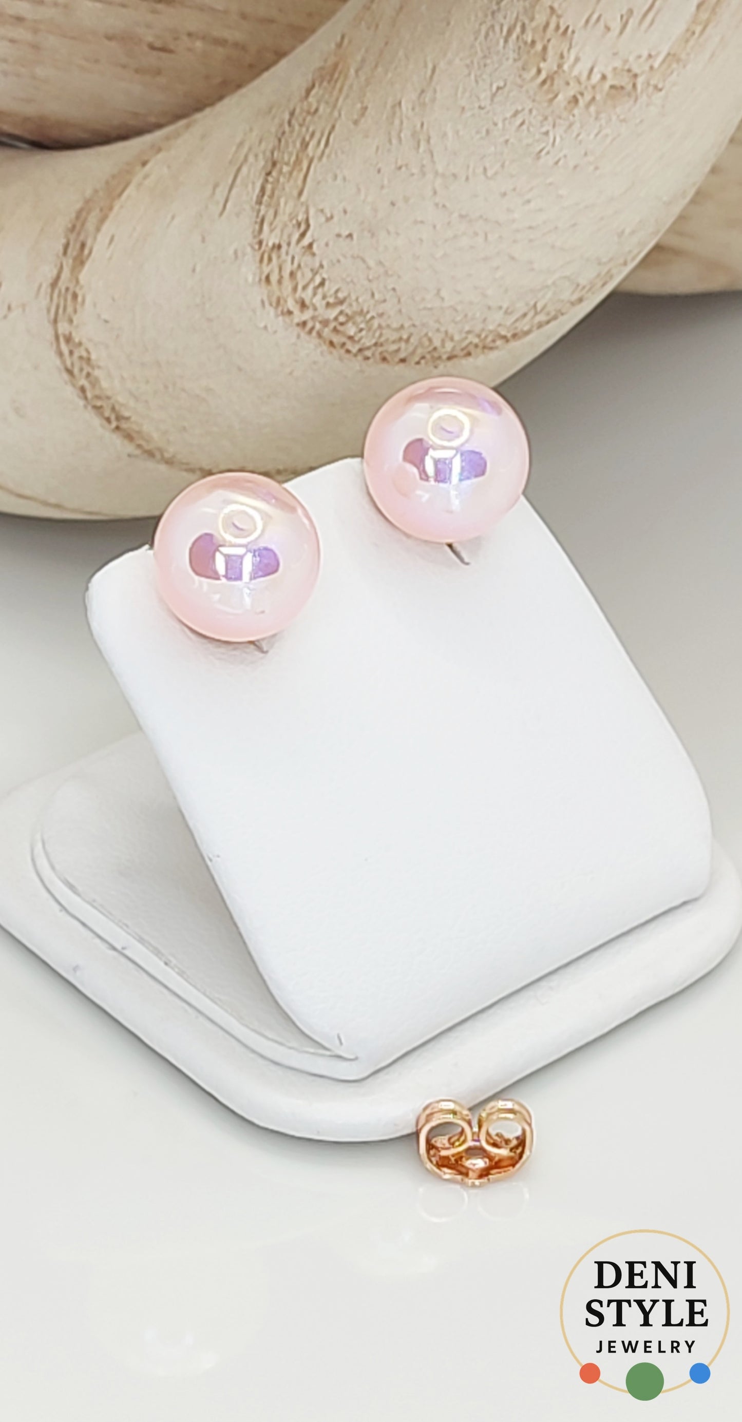6493/ Opaline Rose fülbevaló