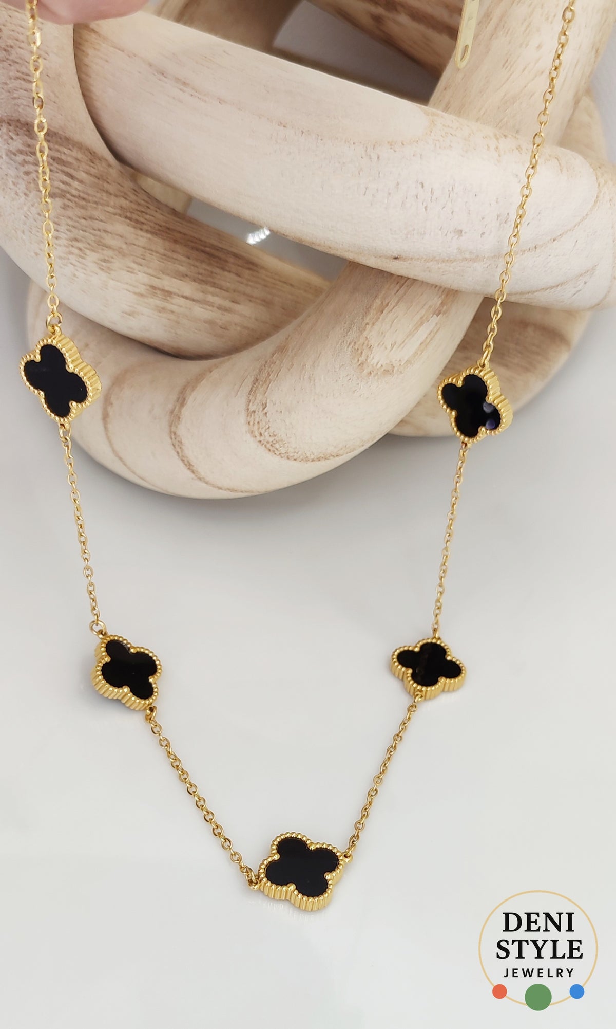 6544/ Cloveré gold nyaklánc