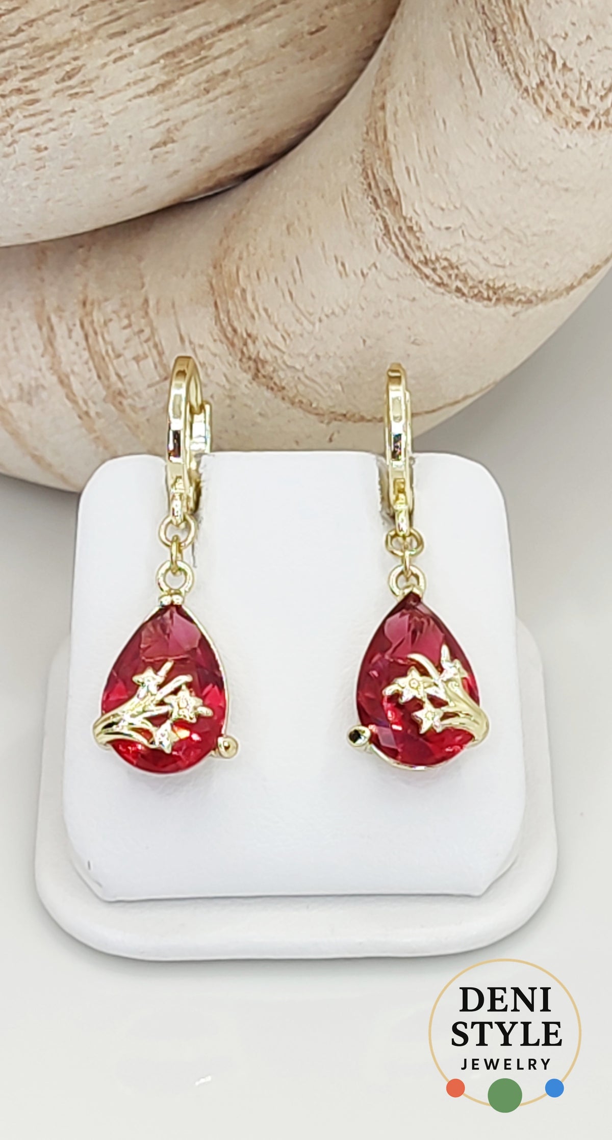 6564/ Ruby fülbevaló