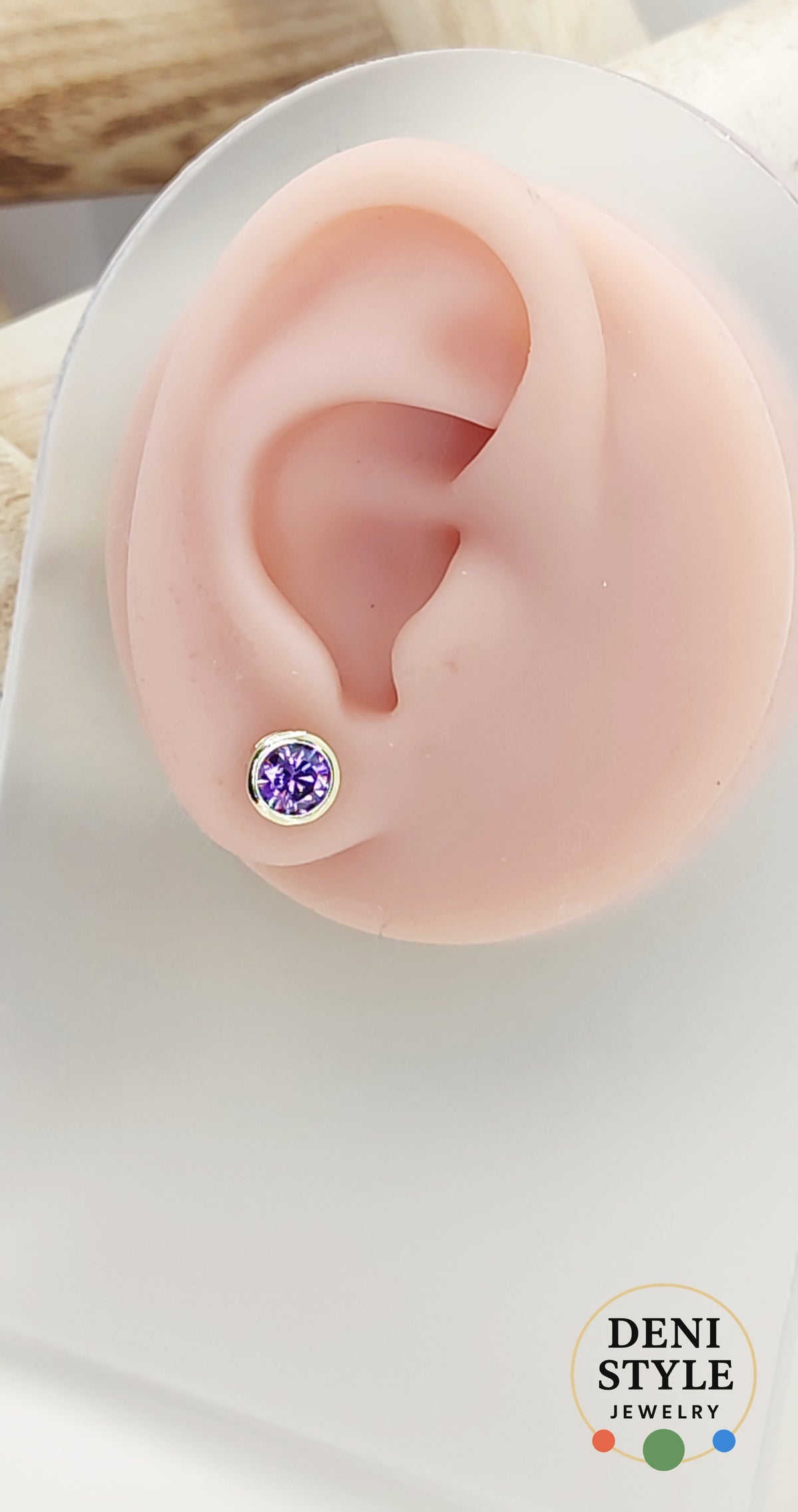 6589/ Lilac fülbevaló