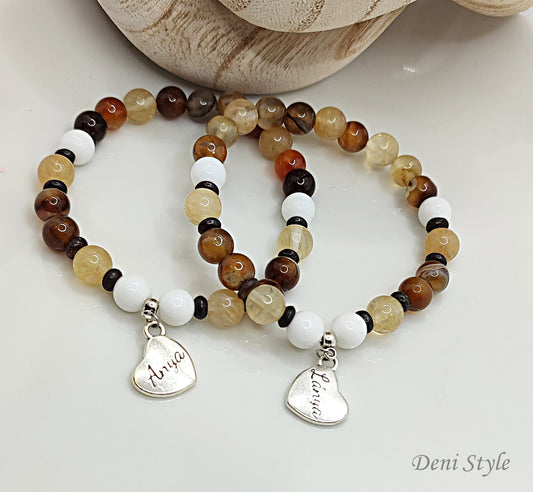 Á 335/ anya - lánya ásványkarkötő páros