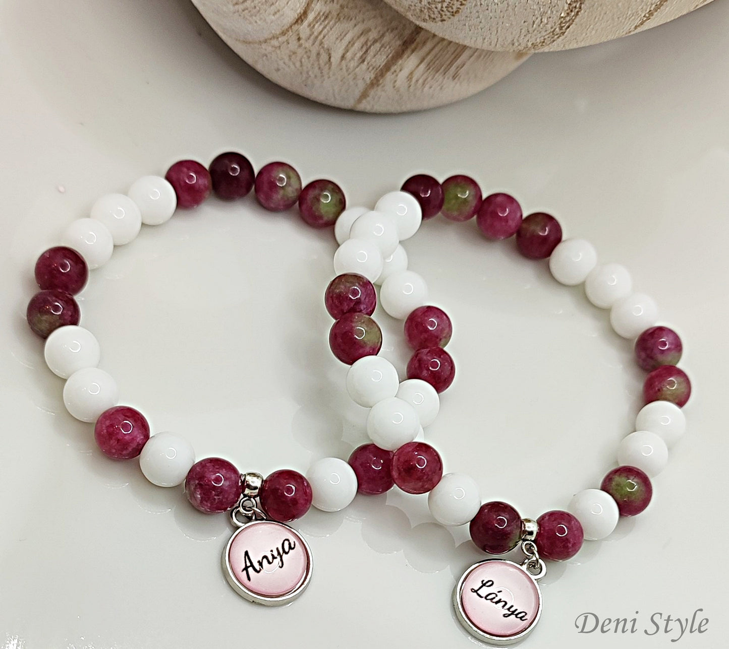 Á 337/ anya - lánya ásványkarkötő páros