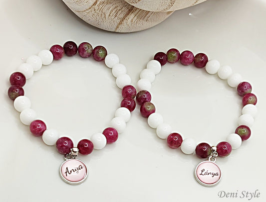 Á 337/ anya - lánya ásványkarkötő páros