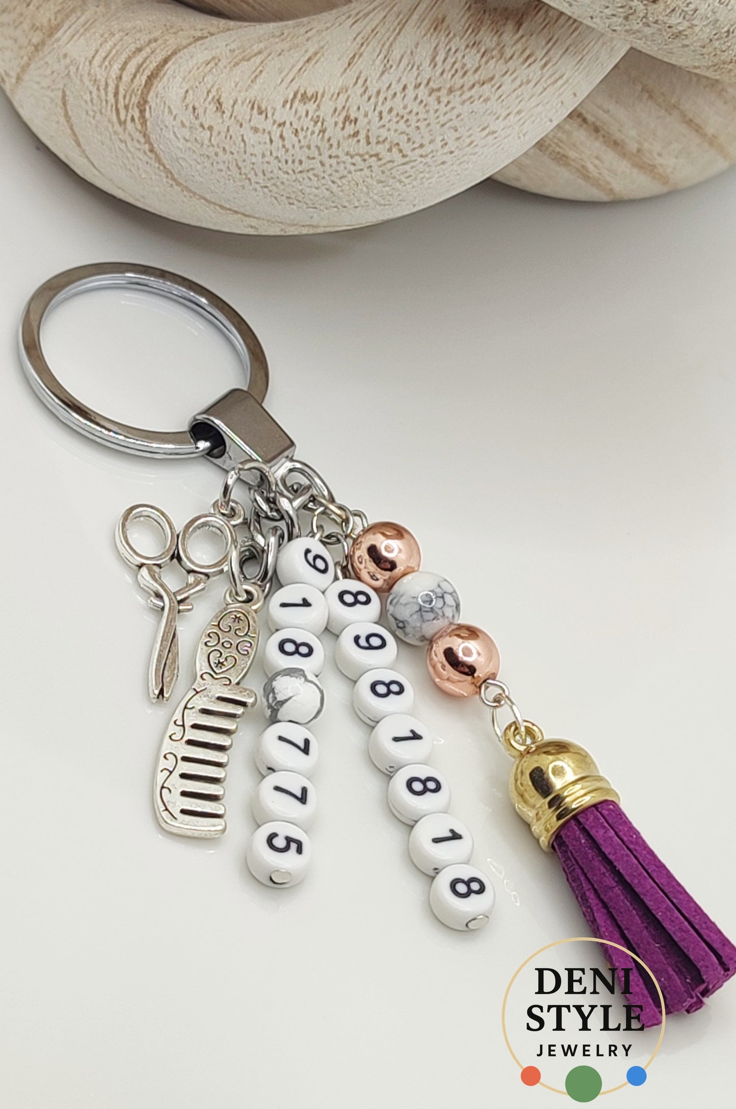 K 118/ kulcstartó-táskadísz/ Grabovoj-számok