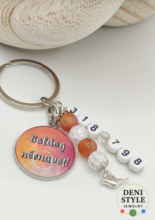 K 139/ kulcstartó-táskadísz/ Grabovoj-számok