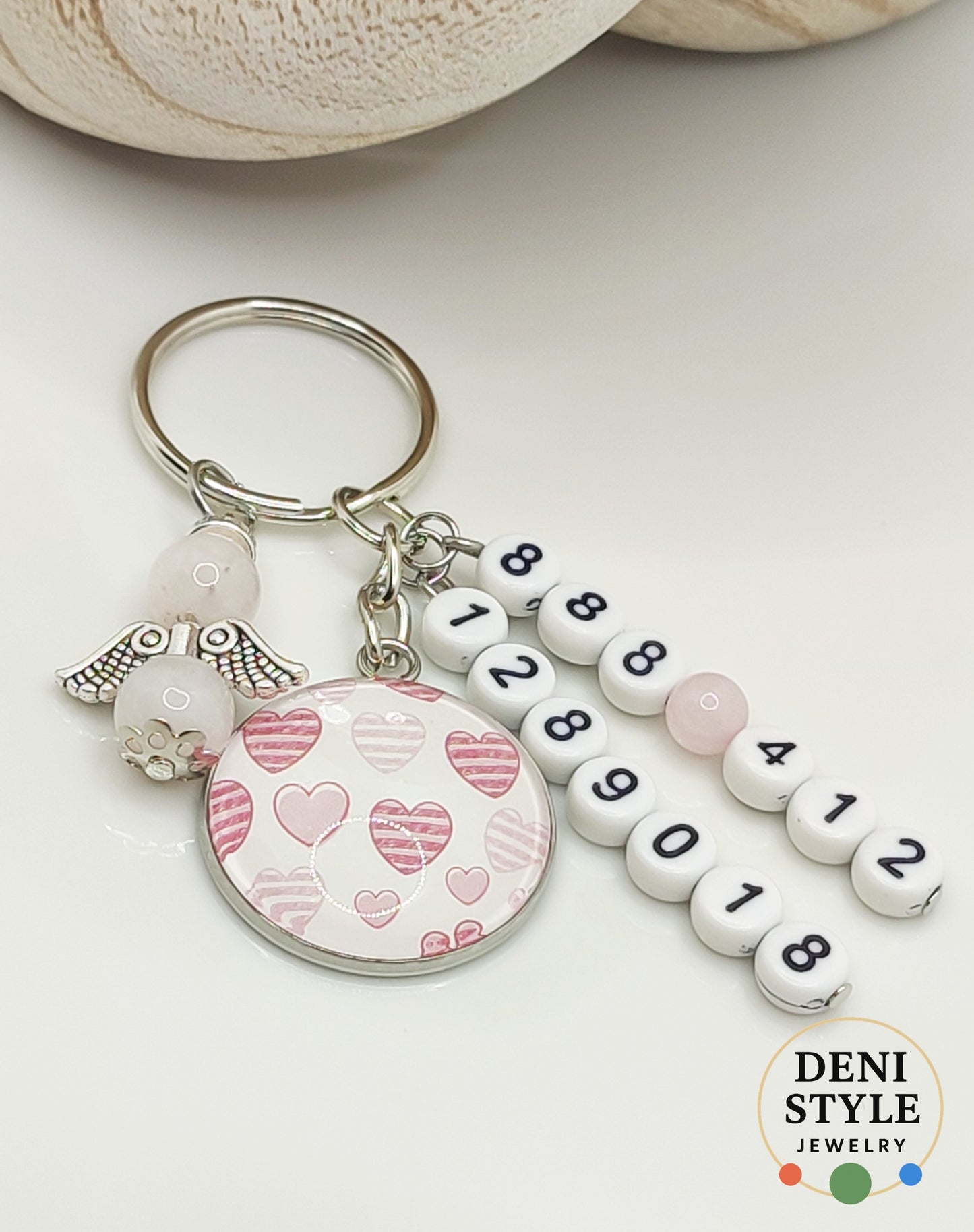 K 151/ kulcstartó-táskadísz/ Grabovoj-számok