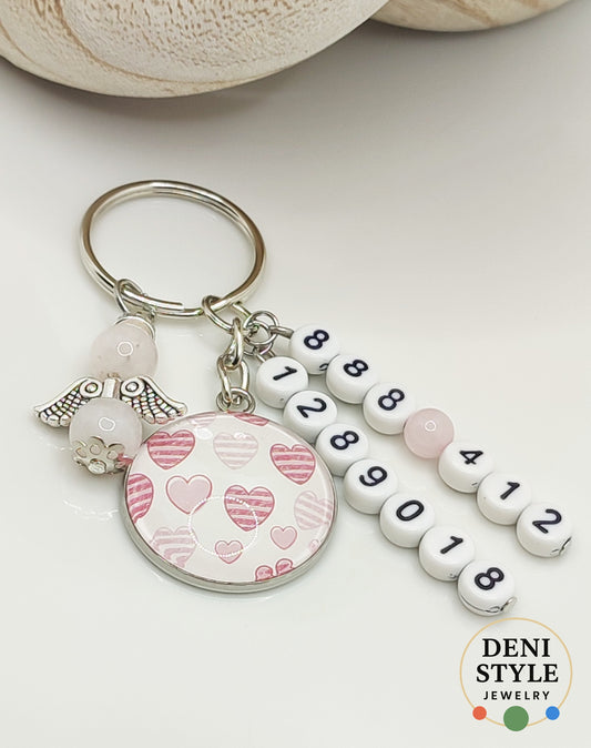 K 151/ kulcstartó-táskadísz/ Grabovoj-számok